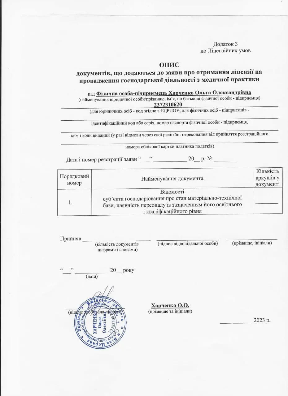 Зображення підтвердження отримання медичної ліцензії